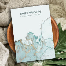 アクアブルー金ゴールドアゲート大理石ホル空白のダー