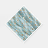 アクアブルー金ゴールドグリッターマーメイド スタンダードランチョンナプキン (角)