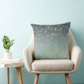 アクアブルー金ゴールドスグラデーションターズ クッション (椅子)