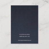 アクアブルー金ゴールド水彩ブラシイヤリングディスプレイ 名刺 (裏面)