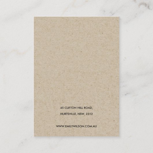 アクアブルー金ゴールド水彩画ヘアピンディスプレイ 名刺 (裏面)