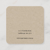 アクアブルー金ゴールド水彩画波獲得表示装置 スクエア名刺 (裏面)