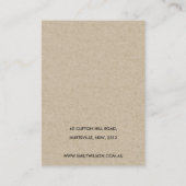 アクアブルー金ゴールド水彩画波獲得表示装置 名刺 (裏面)