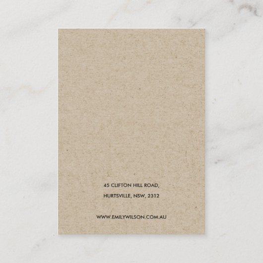 アクアブルー金ゴールド波ネックレス収益表示器 名刺 (裏面)