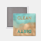 アクアブルー銅箔クリーン汚れ食洗機 マグネット (正面/裏面)