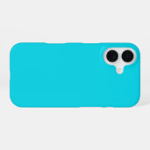 アクアブルー電話ケース iPhone 16ケース (裏面横)