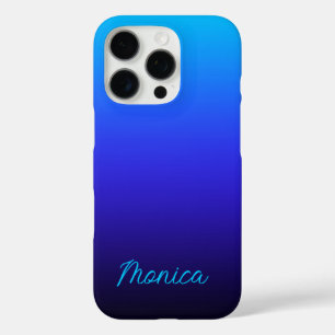 アクアブルー+インディゴ+ブラックオンブレ iPhone 16 PROケース