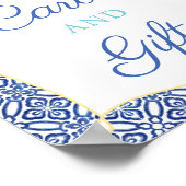 アクアブルー キャプリ レモン ベビーシャワー カード＆ギフト ポスター (角)