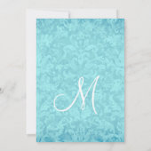 アクアブルー&シルバ結婚ーレースV200 招待状 (裏面)