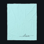 アクアブルー ティール ガーリー スクリプト モノグラム 名前 現代 フリースブランケット<br><div class="desc">アクアブルー ティール フェイク スクリプト モノグラム あなた自身の名前 フリース ブランケット。 これは、16歳の誕生日、結婚式、結婚前のお祝い、結婚記念日、赤ちゃんのお祝い、独身パーティーのギフトとして最適です。 グラマラス ラグジュアリー チックなスタイルが好きな人へのプレゼントに。</div>