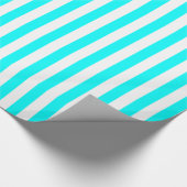 アクアブルー/ホワイトストライプ ラッピングペーパー (角)