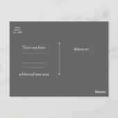 アクアブルー&ホワイトフェイク金ゴールドきらめくリップイベント ポストカード (裏面)