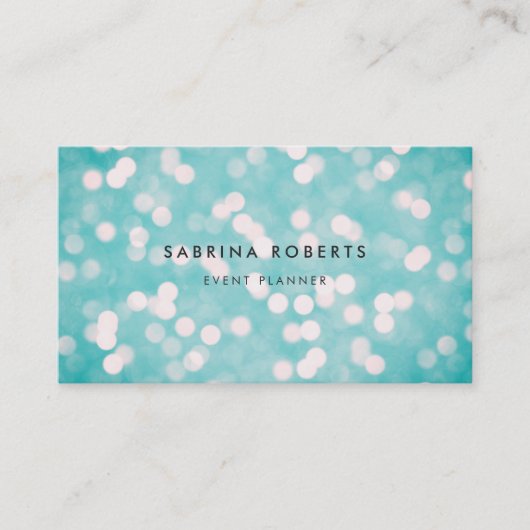 アクアブルー《写真》ぼけ味 名刺 (正面)