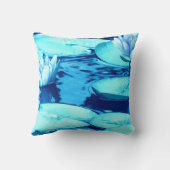 アクアブルー《植物》スイレン装飾用クッションスタイル1 クッション (裏面)