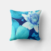 アクアブルー《植物》スイレン装飾用クッションスタイル4 クッション (裏面)