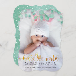 アクアブーケ&ドットハローワールドベビー発表 案内状