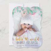 アクアブーケ&ドットハローワールドベビー発表 案内状 (正面)