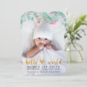 アクアブーケ&ドットハローワールドベビー発表 案内状 (スタンド正面)