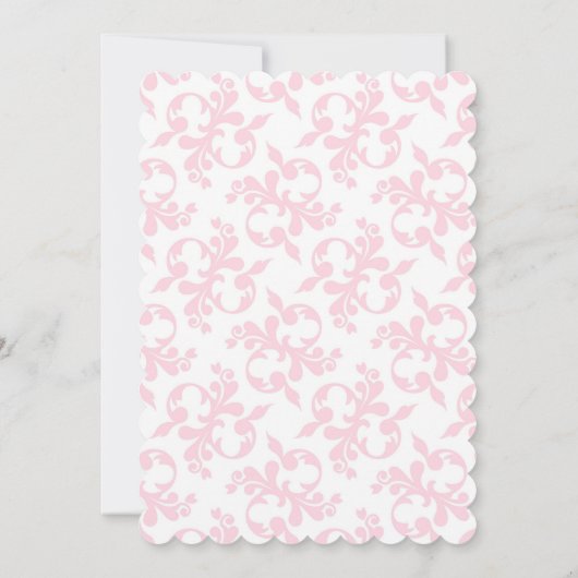 アクアプリンセス恐竜牡丹ベイビーシャワー招待状 招待状 (裏面)