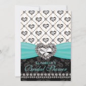 アクアプリントダイヤモンドブライダルシャワー招待 招待状 (正面)