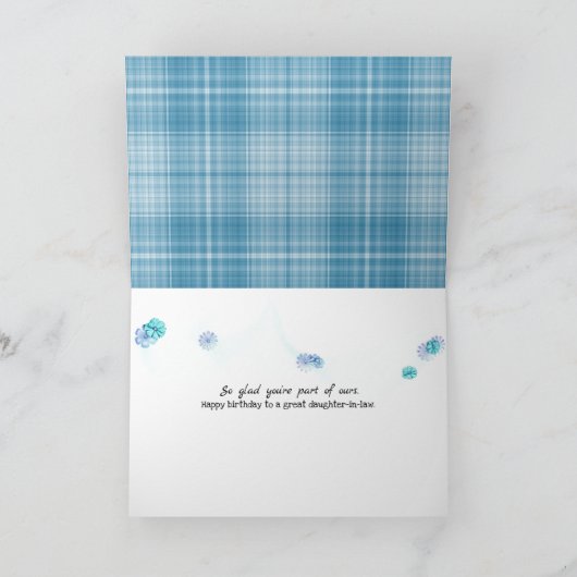 アクアプレイドの誕生日に義理の娘のデイジー カード (内部)