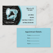 アクアヘアサロンカード(背面にアポイントメント付き) 予約カード (正面/裏面)