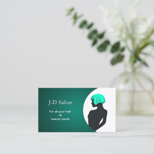 アクアヘアサロン名刺 名刺 (スタンド正面)