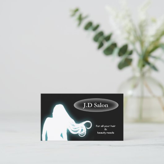 アクアヘアサロン名刺 名刺 (スタンド正面)