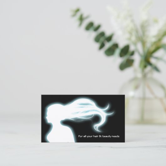 アクアヘアサロン名刺 名刺 (スタンド正面)