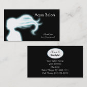 アクアヘアサロン名刺 名刺 (正面/裏面)