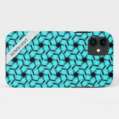 アクアヘキサゴンの織物テキスタイル柄 iPhone 5 カバー (裏面(横))