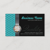 アクアヘキサゴンパターン(ロゴ付き) 名刺 (裏面)