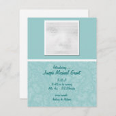 アクアベビーの発表カード 案内状 (正面/裏面)