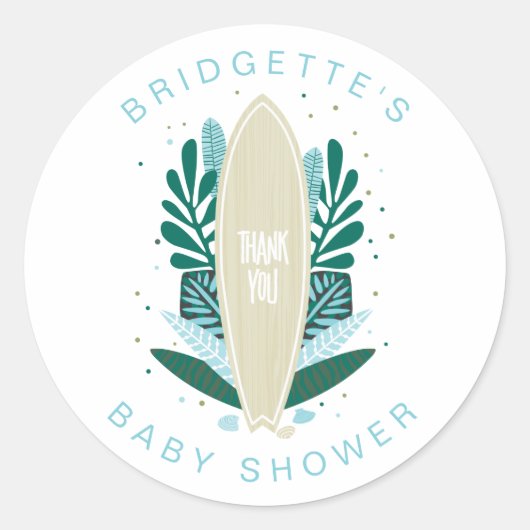 アクアベビーオンボードサンキュークラシックラウンドステッカー ラウンドシール (正面)