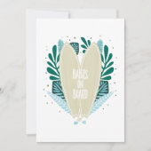 アクアベビーオンボードツインズベビーシャワー招待状 招待状 (正面)