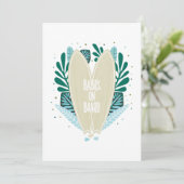 アクアベビーオンボードツインズベビーシャワー招待状 招待状 (スタンド正面)