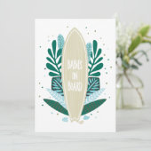 アクアベビーオンボードツインズベビーシャワー招待状 招待状 (スタンド正面)