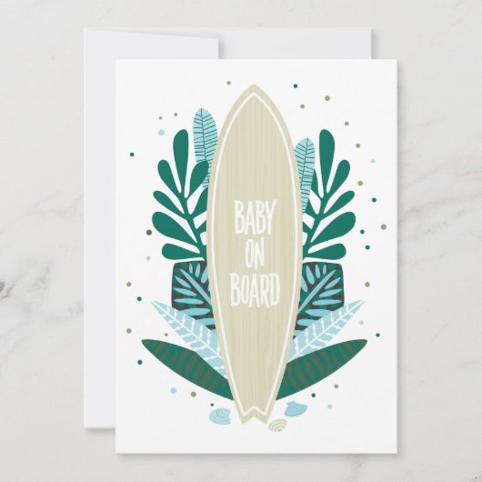 アクアベビーオンボードベビーシャワー招待状 招待状 (正面)