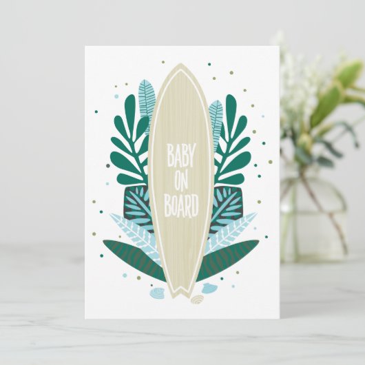 アクアベビーオンボードベビーシャワー招待状 招待状 (スタンド正面)