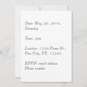 アクアベビーバード 招待状 (裏面)