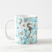 アクアベージュシーホース海海洋生物 コーヒーマグカップ (左)