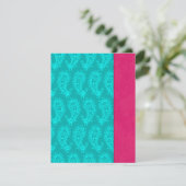 アクアペイズリーピーコック インドの結婚式の出欠確認 出欠カード (スタンド正面)