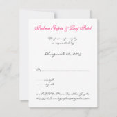 アクアペイズリーピーコック インドの結婚式の出欠確認 出欠カード (裏面)