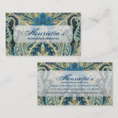 アクアペイズリー素晴らしヴィンテージフローラルパターン 名刺 (正面/裏面)