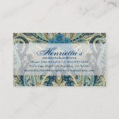 アクアペイズリー素晴らしヴィンテージフローラルパターン 名刺 (裏面)