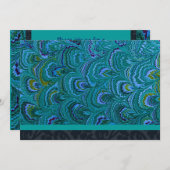 アクアペコの羽のパーティー招待状 招待状 (正面/裏面)