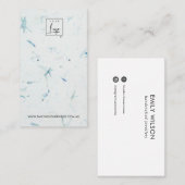 アクアペタル手作り紙スタッド耳飾りディスプレイ 名刺 (正面/裏面)