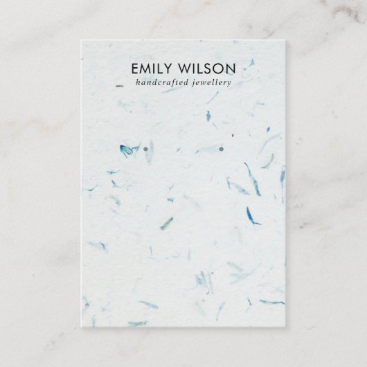 アクアペタル手作り紙スタッド耳飾りディスプレイ 名刺 (正面)