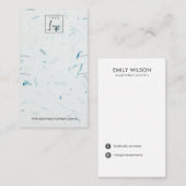 アクアペタル手作り紙ロングネックレスディスプレイ 名刺 (正面/裏面)