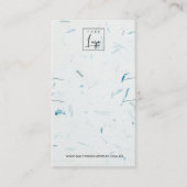 アクアペタル手作り紙ロングネックレスディスプレイ 名刺 (正面)